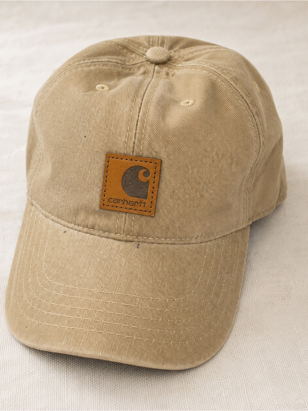 Carhartt Men’s Tan Canvas Patch Cap